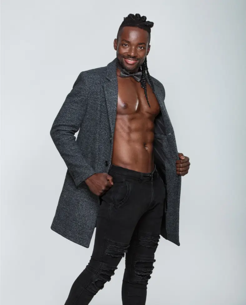 Edem - Hunks4hire Black topless waiter 1