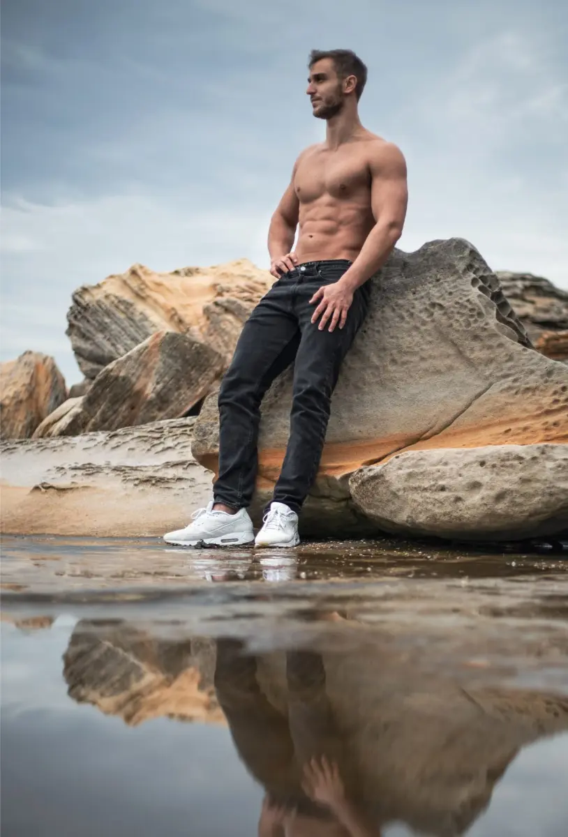 Arthur Sydney Model at Beach