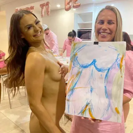 Hunks4hire - Paint & Sip with Female Model